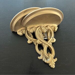 Vintage Gold Decorative Wall Shelf